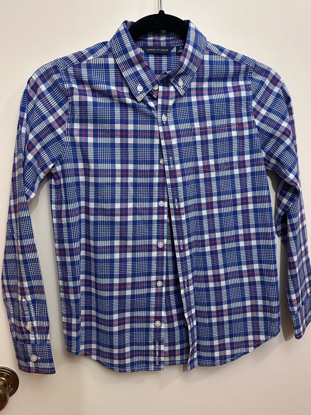 Janie and Jack plaid button down shirt